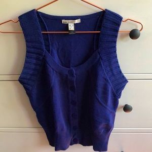 Royal blue Mango sweater vest button up XS/Small